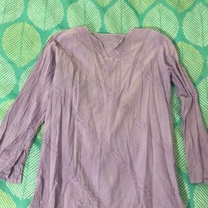 Handmade lavender sari